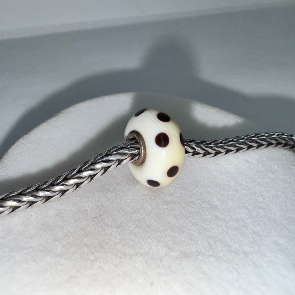 Authentic Trollbeads Brown Dot 61146 or TGLBE-10001, New & Retired BEAD ONLY